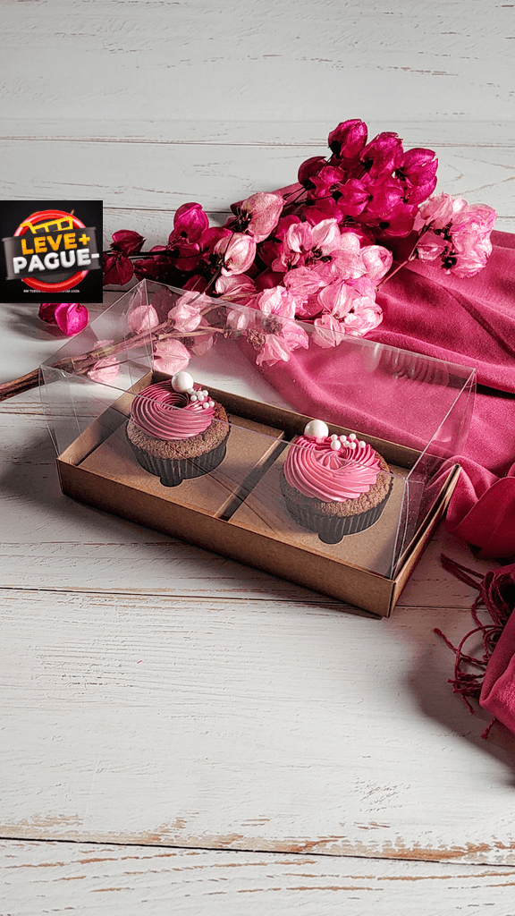10 Caixas para 2 Cup Cake - Kraft