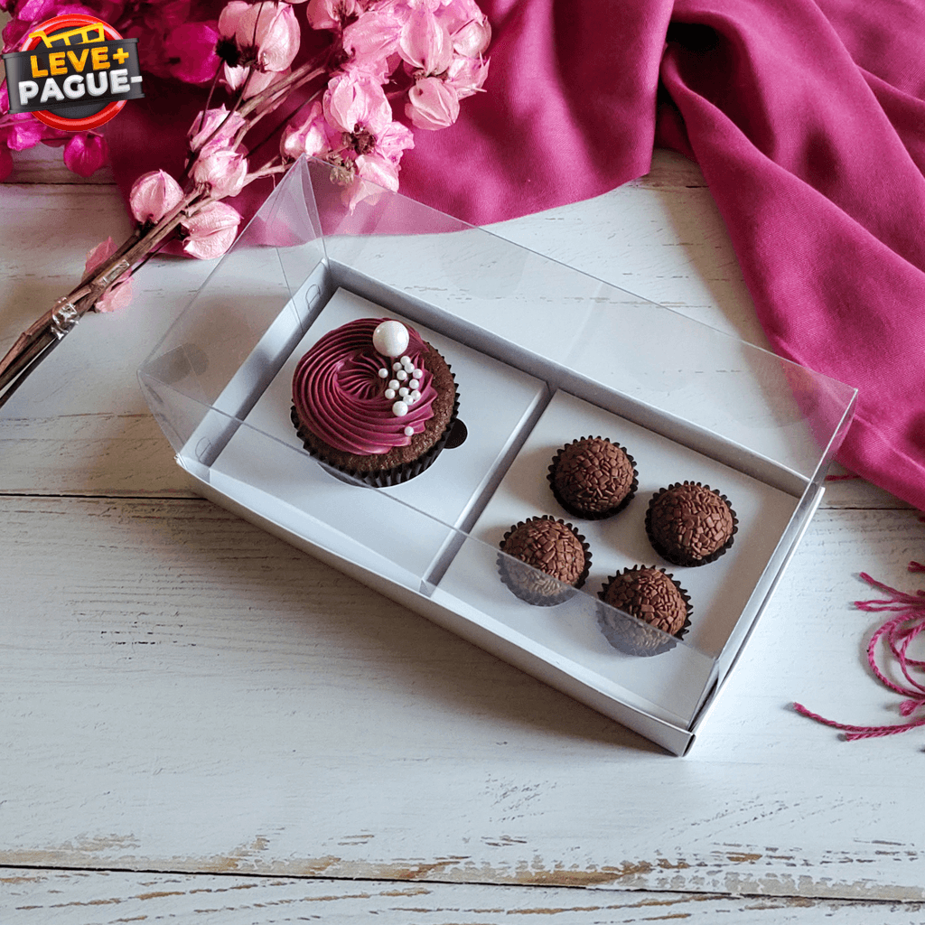 10 Caixas para combinações de Cupcake - Branca
