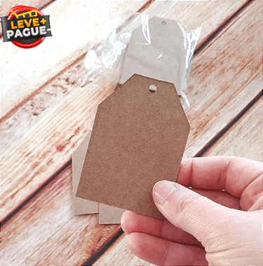 50 tags Retangular kraft 5x7cm