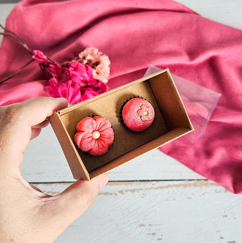 10 Caixas com Berço 2 brigadeiros altura 5,5 cm Kraft - Escolha a Tampa