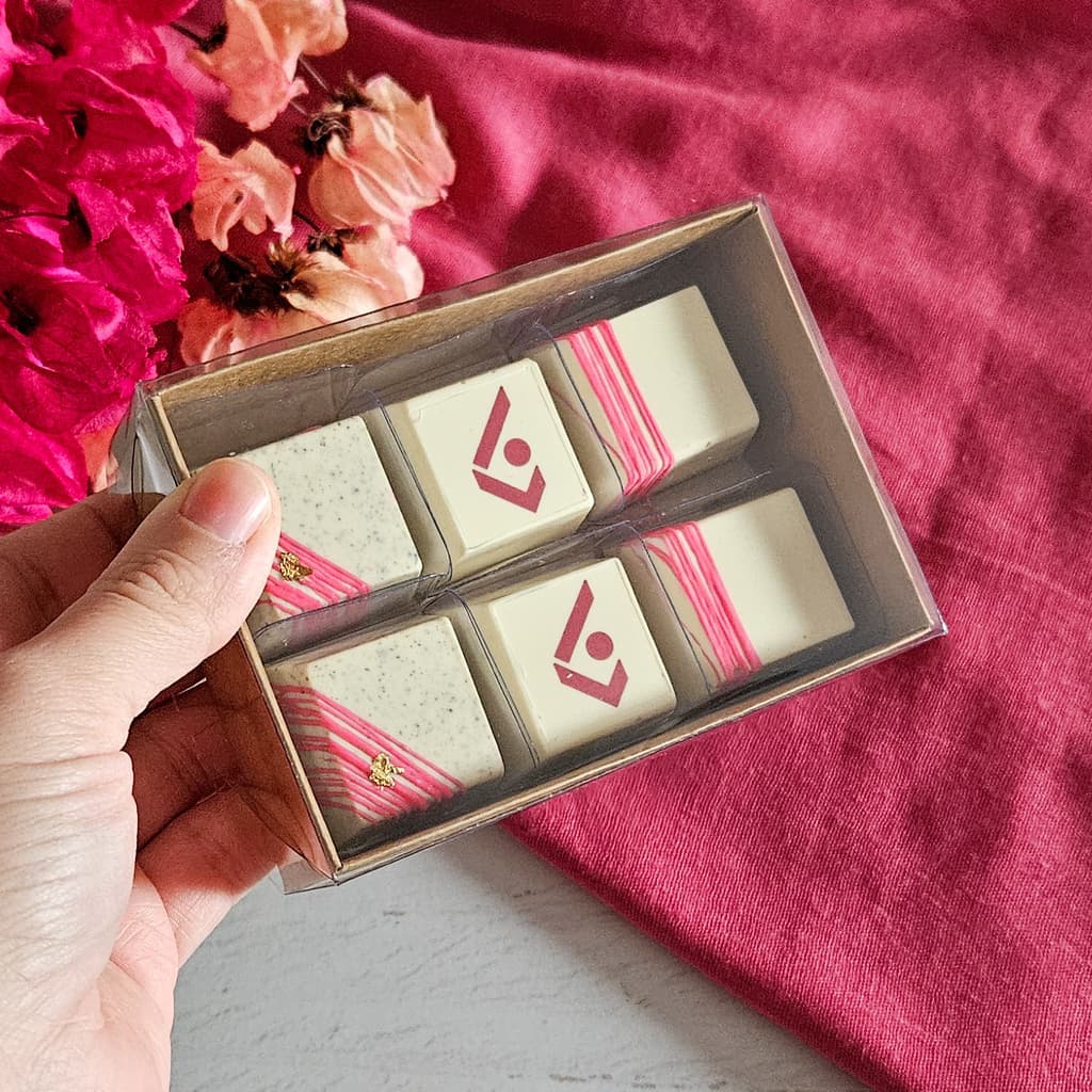 10 Caixas para 6 Doces Finos/Bombons - Kraft - alt 3cm - Tampa Transparente