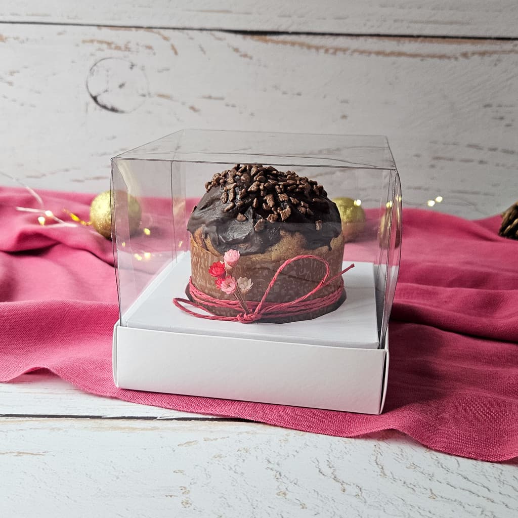 10 Caixas para 1 Mini Panetone - Branca- Altura 10cm