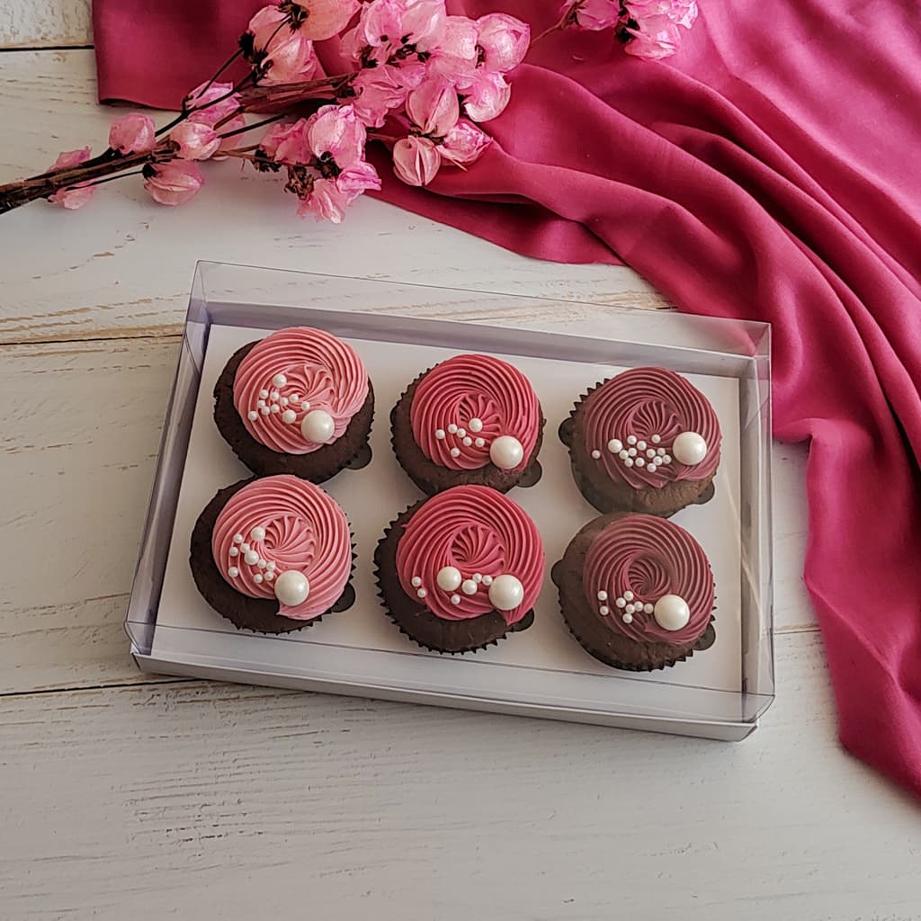 10 Caixas para 6 cupcake - Branca