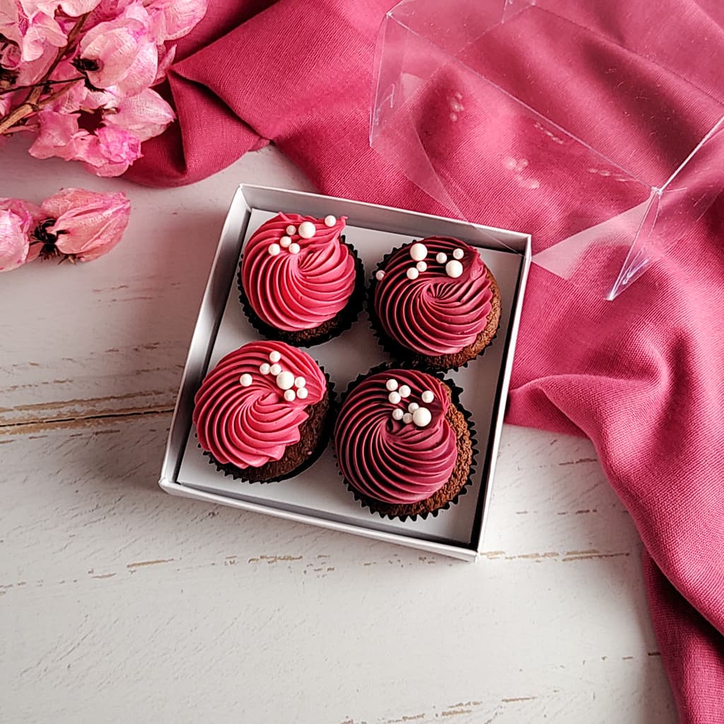 10 Caixas para 4 mini cupcake - Branca