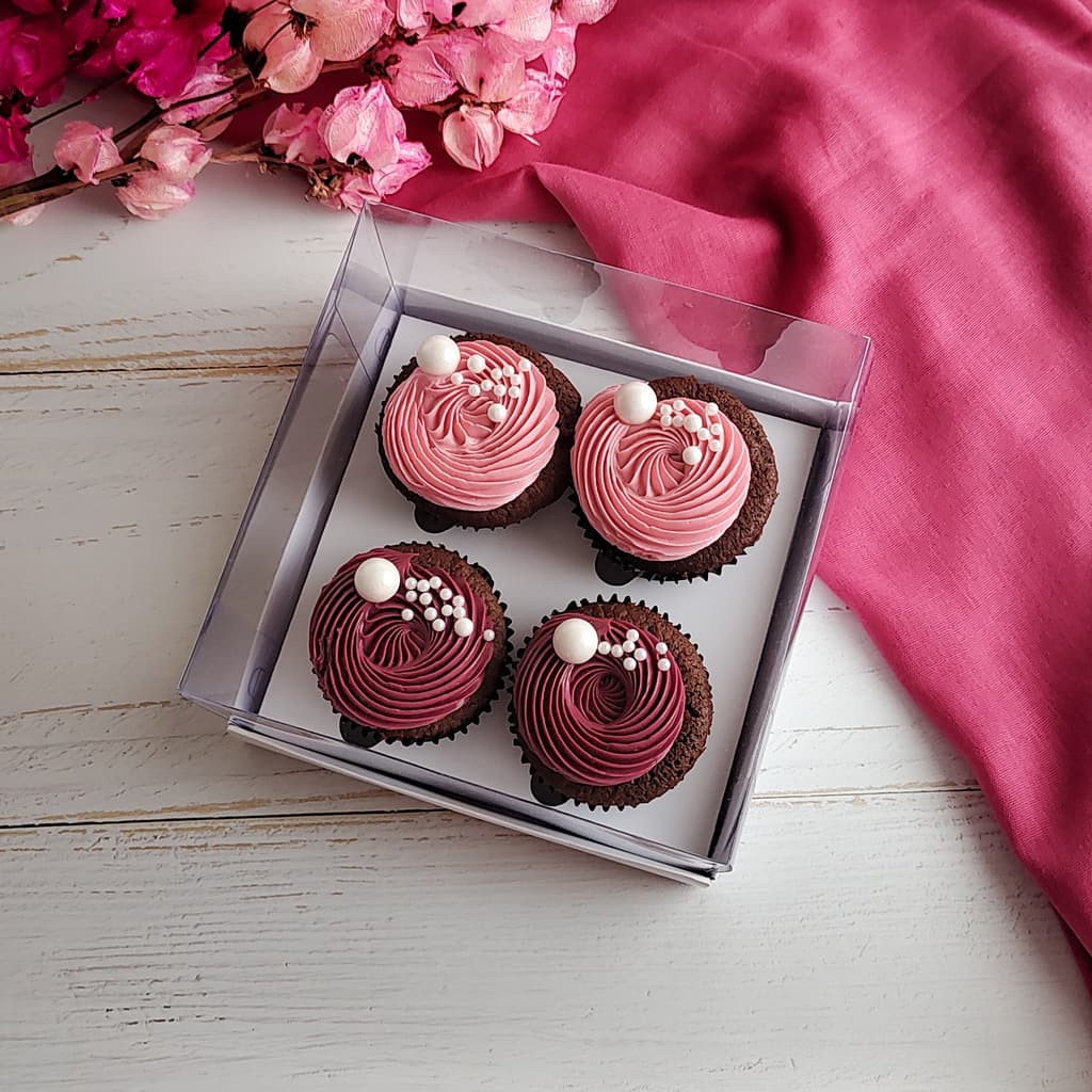 10 Caixas para 4 cupcake - Branca