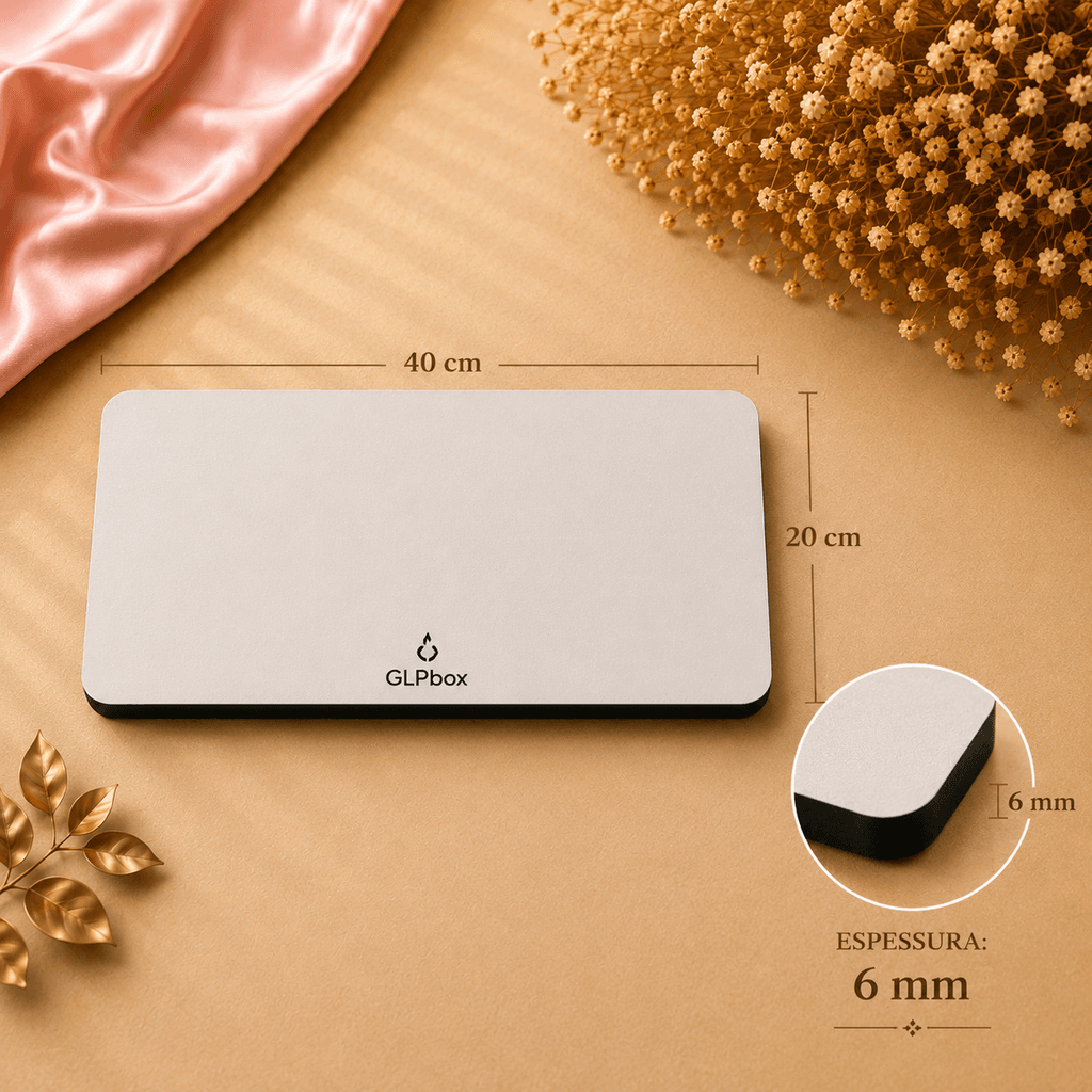 Kit 10 Cakeboard 40x20cm - MDF Branco 6mm (3 dias a mais no prazo de entrega)
